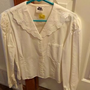 You Babes blouse , size LG in white.